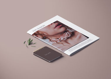 A Magazine with a Small Notebook