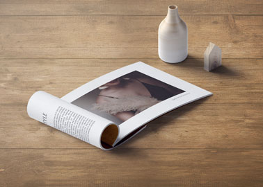 An Open Magazine with Home Decor