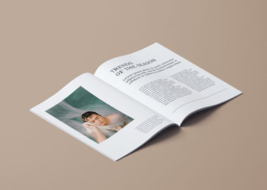 An Open Page of a Magazine