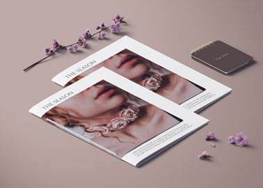 Two Magazines With Blooming Flowers