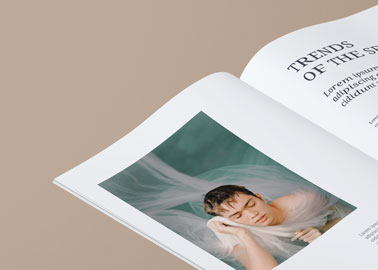 An Open Magazine Page Closeup View