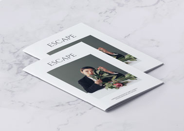 Two Magazine Covers on a Marble Background