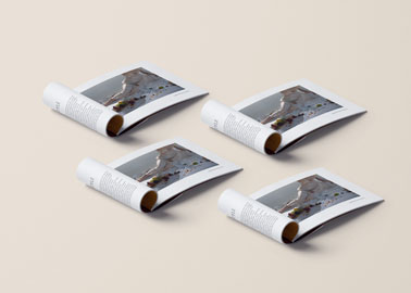 Magazines With Folded Pages High Angle View