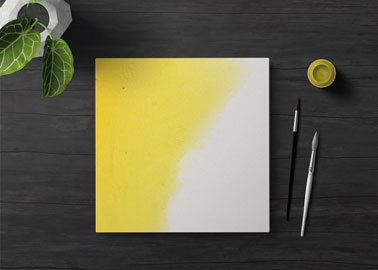 Tela com Pincéis e Tinta