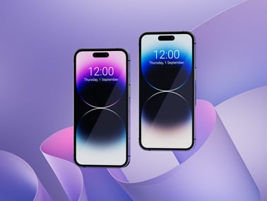 Yan Yana Duran İki Adet iPhone 14 Pro Max Modeli