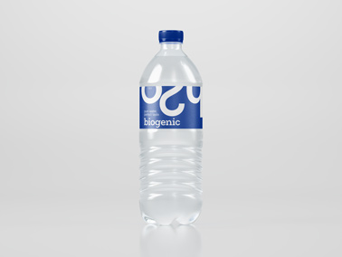 Bouteille en plastique vue de face