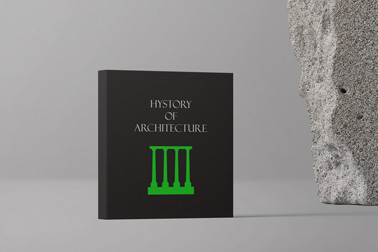 Квадратная книга в твердой обложке и камень