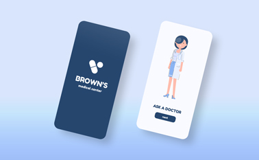 2つの携帯電話の画面は、左角度面図