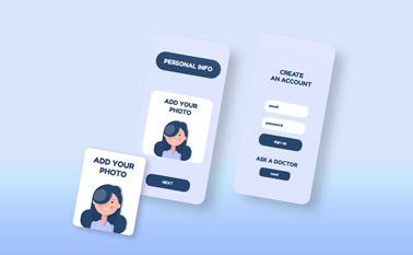 3つの画面、1つは小さい