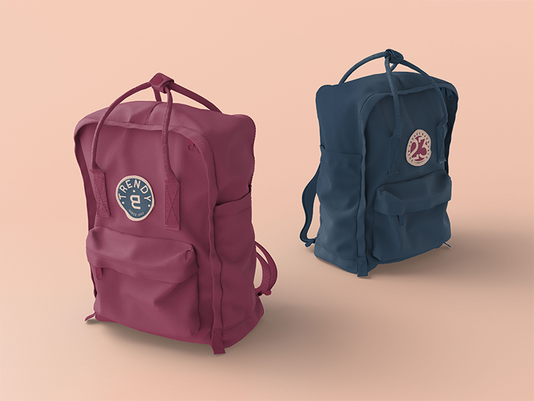 Набор мокапов трендовых рюкзаков | Renderforest