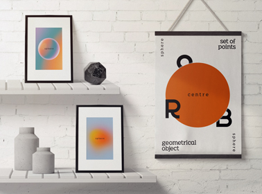 Pôsteres em Ambiente Minimalista