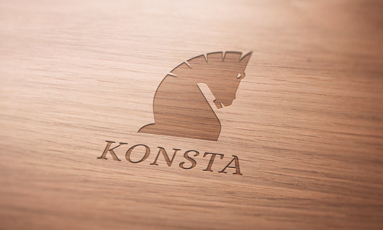 Logo sobre madera