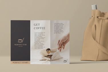 Open Brochure With a Bag