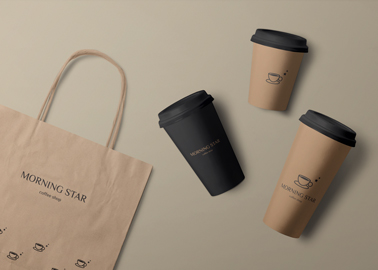 Paper Bag With Paper Cups