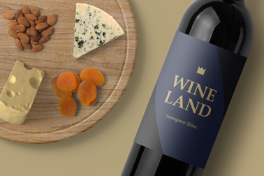 Bouteille de vin rouge en gros plan avec plateau de fromages