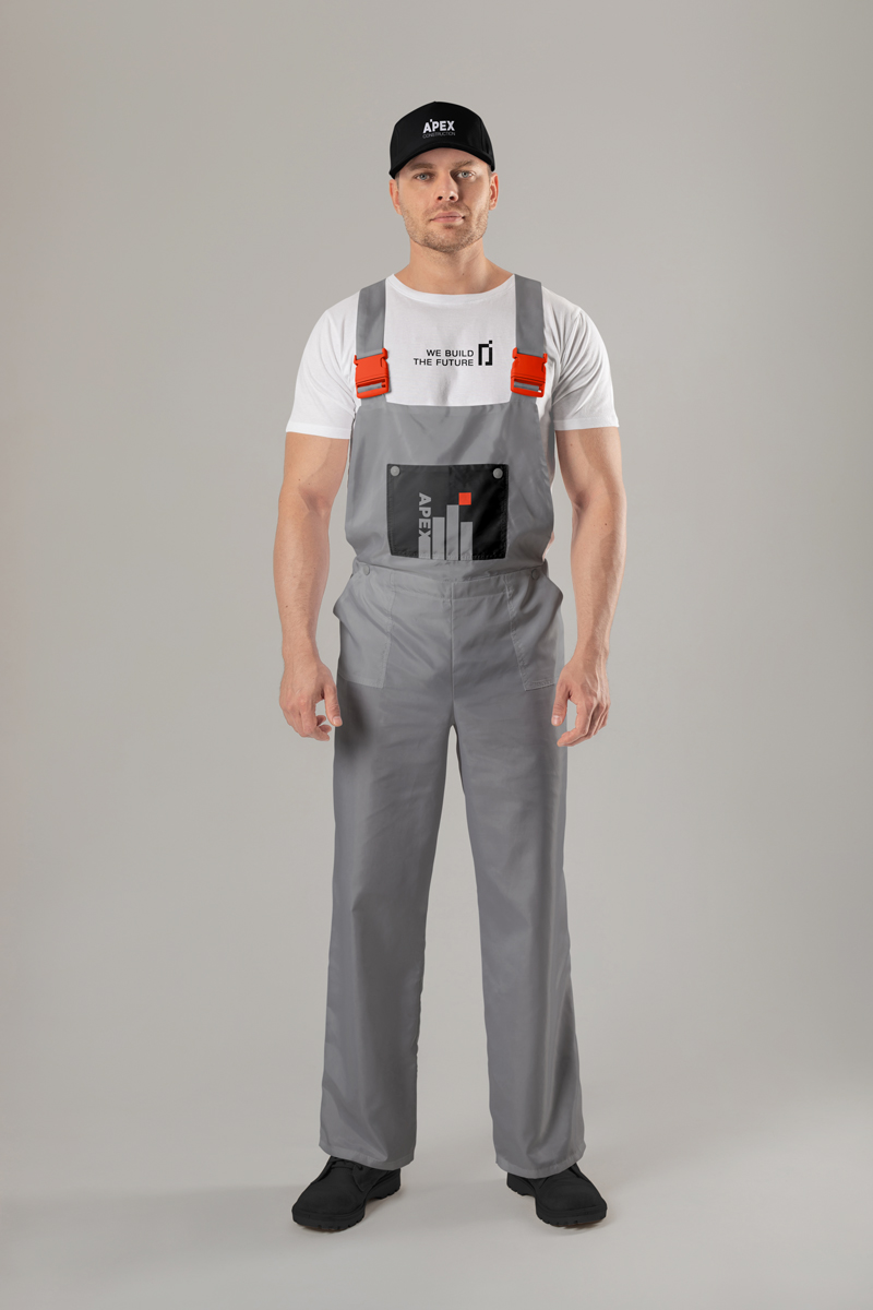 İnşaat İşçisinin Önden Görünüşü