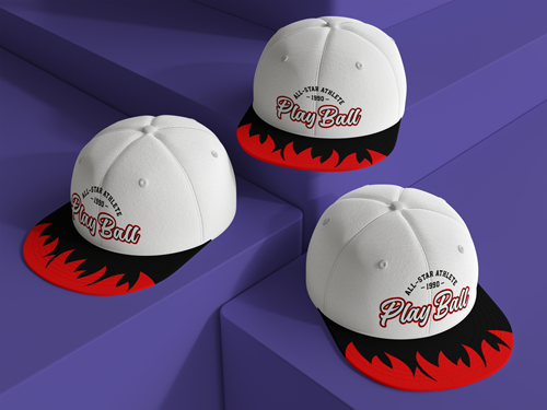 Baseball Caps High Angle View