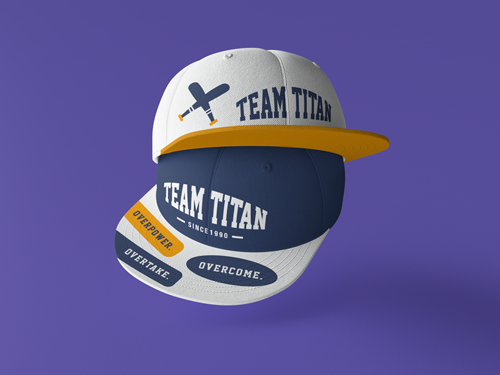 Two Trendy Caps Tilted View