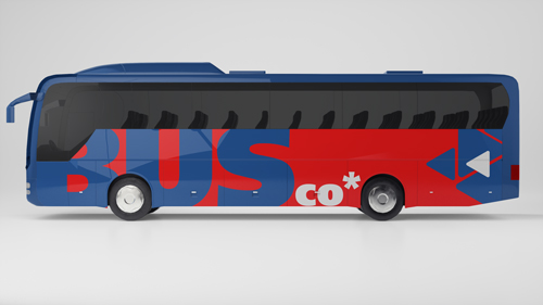 Ônibus com Marca Visão Lateral