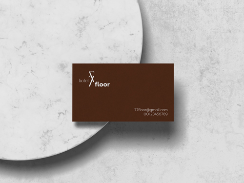 Cartão de Visita Minimalista Visto de Cima