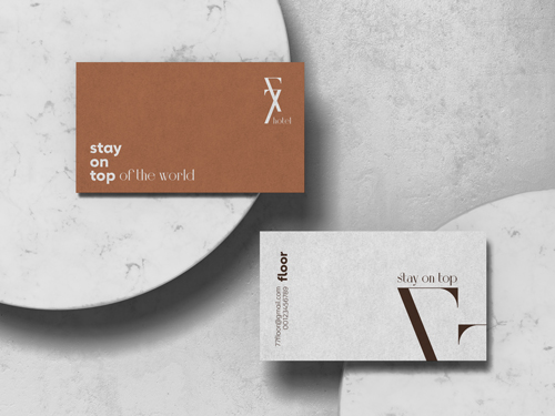 Cartões de Visita em uma Superfície de Mármore