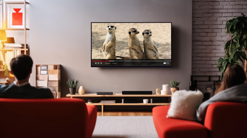 Fernsehen in einer Wohnung