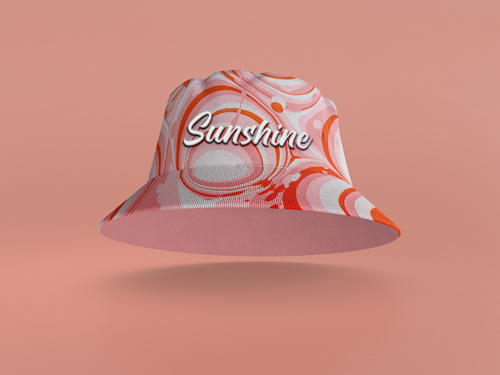 Vista de ángulo inferior de un gorro de verano