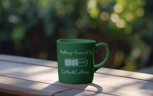 Kaffeetasse auf einer Holzoberfläche