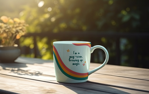 Kaffeetasse unter der Sonne