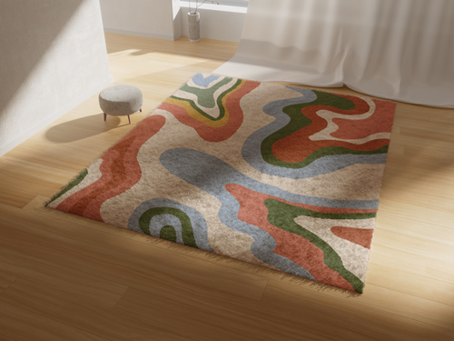 Шикарный ковер, вид с высокого ракурса