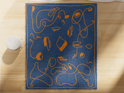 Современный ковер, вид сверху