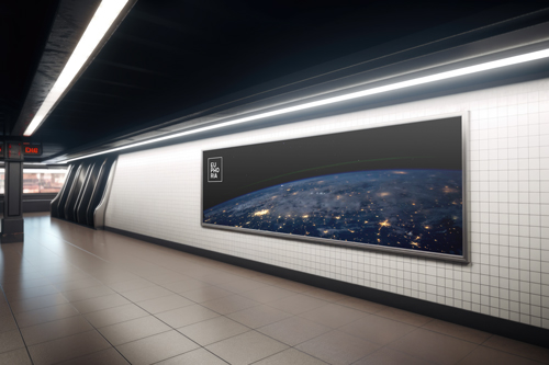 Panneau d'affichage dans une station de métro