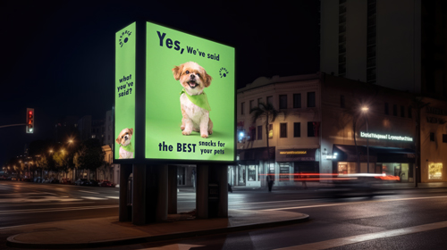 إعلان رقمي في مركز المدينة