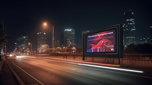 لافتة إعلانية في مدينة كبيرة