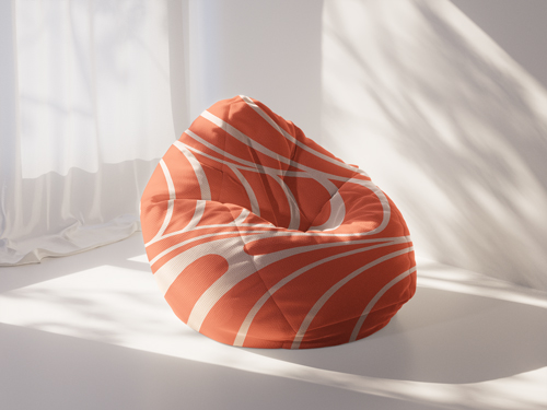 Chaise souple, vue de l'angle gauche