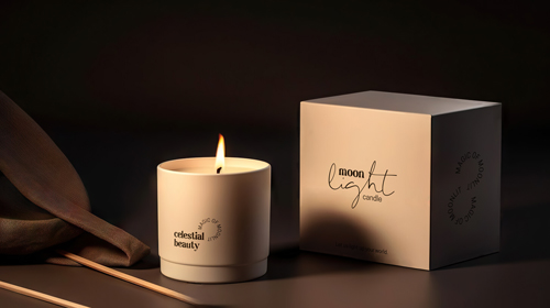 Lighting Candle With Its Box