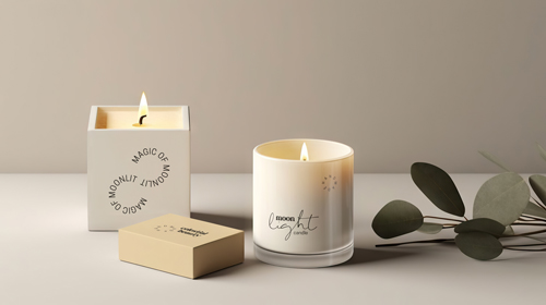Two Candles in a Minimalistic Setting