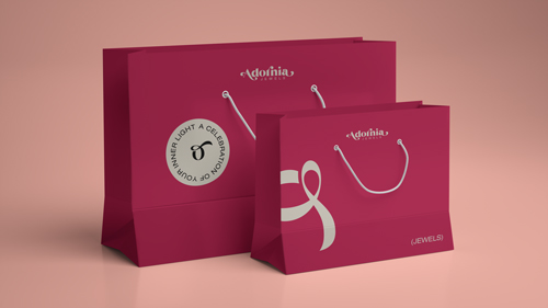 Dos bolsas de compras, una más pequeña