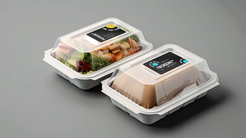 Food Packaging High Angle View