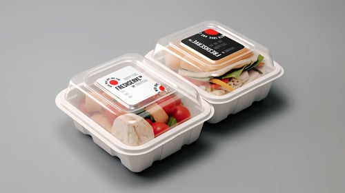 Plastic Containers High Angle View