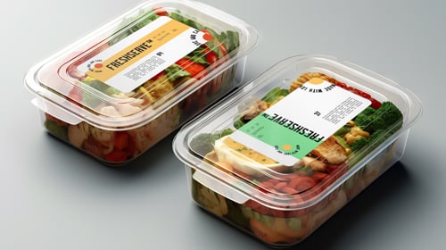 Food Containers High Angle View