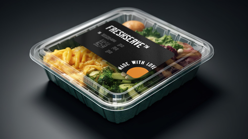 Plastic Container Closeup View
