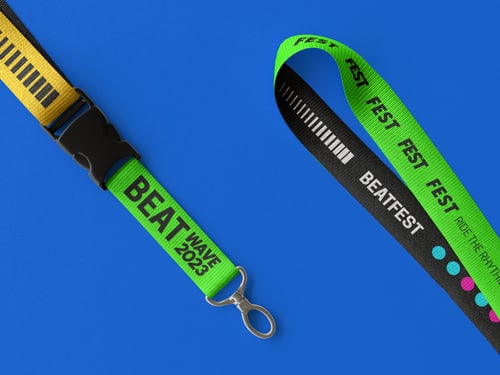 Vista em Ângulo Elevado dos Cordões de Festival