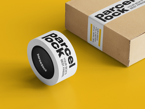 Tape ao Lado de uma Caixa de Papelão