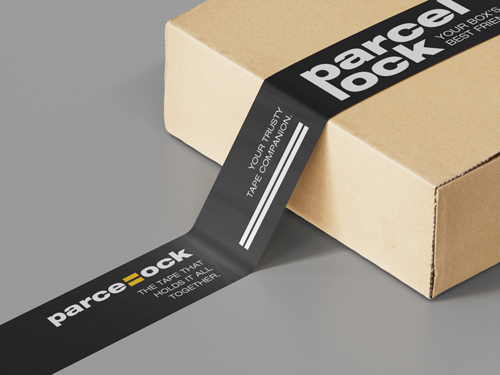 Tape Cobrindo uma Caixa de Papelão