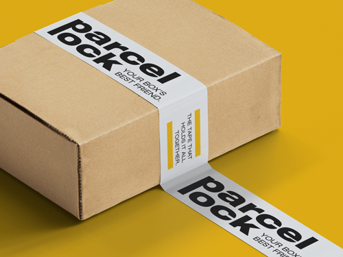 Caixa de Papelão Vista em Ângulo