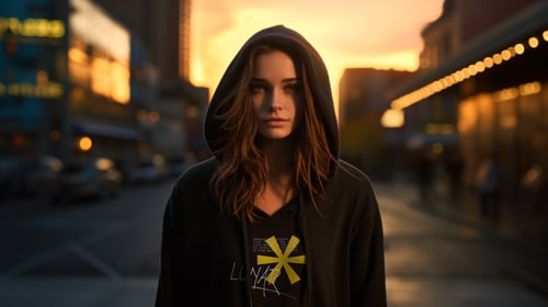 Woman in Urban Streetwear