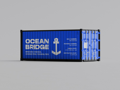 Cargo Container Low Angle View