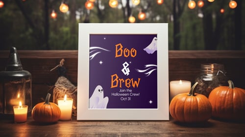 Moldura para Foto com Decorações de Halloween