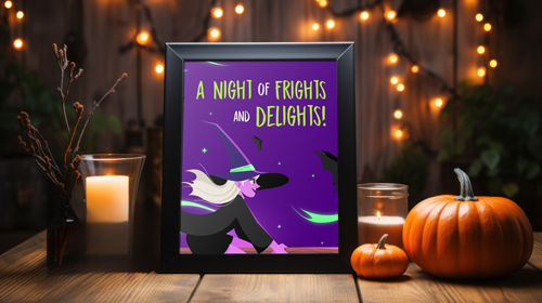 Moldura em uma Cenografia de Halloween